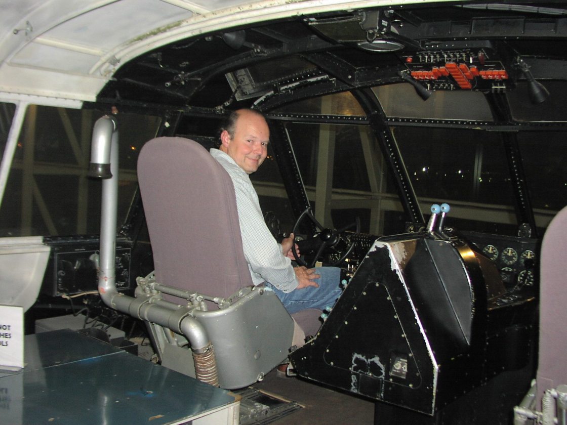 Bruce in the pilots seat